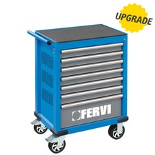 Carrello cassettiera con utensili attrezzi 142 pz officina Fervi c960/am01