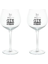 Set 2 calici in vetro per gin
