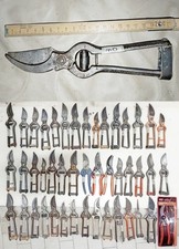 gr30, VECCHIA FORBICE DA POTA, cm 29, chiusura cuoio, e altri attrezzi agricoli