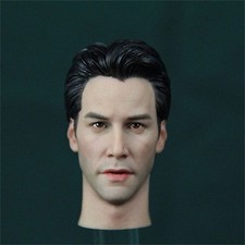 Nuovo accessorio modello scultura intaglio testa Keanu Reeves dipinto 1/6 The Matrix