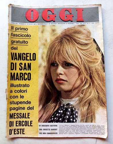 Rivista oggi brigitte bardot - -,
