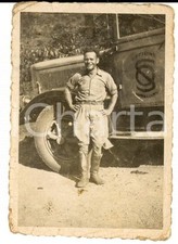 1937 PASSO MUSSOLINI (ETIOPIA) Militare con automezzo OFFICINE SAVIGLIANO 6 x 9 