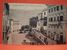 CARTOLINA PALOMBARA SABINA VIA E PIAZZA MUNICIPIO VIAGGIATA F.P.
