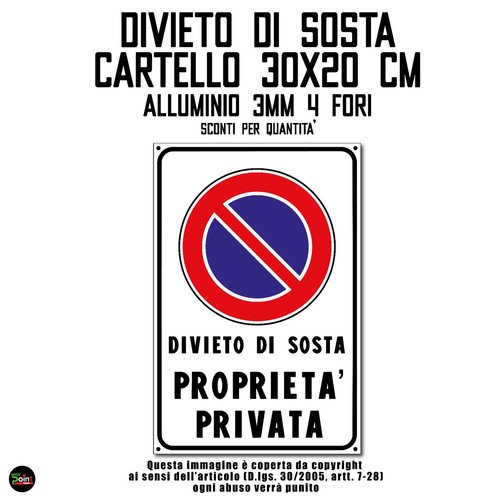 Cartello divieto sosta - di,