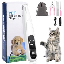 TAVADA Tosatrice per Cani Gatti con luce a LED tagliacapelli ricaricabile per