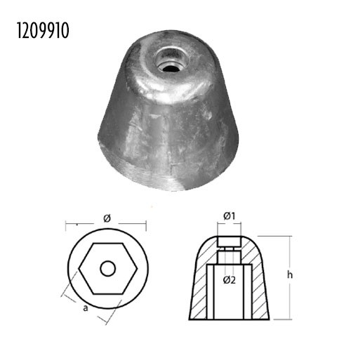 Tecnoseal 03509 anodo ogiva - tecnoseal,