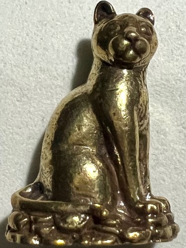 Raro ciondolo ottone - ciondolo, gatto
