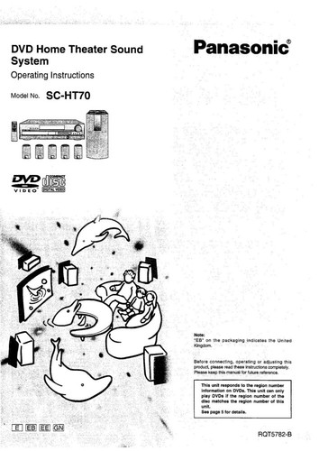 Panasonic ht70 manuale - sa-ht70,