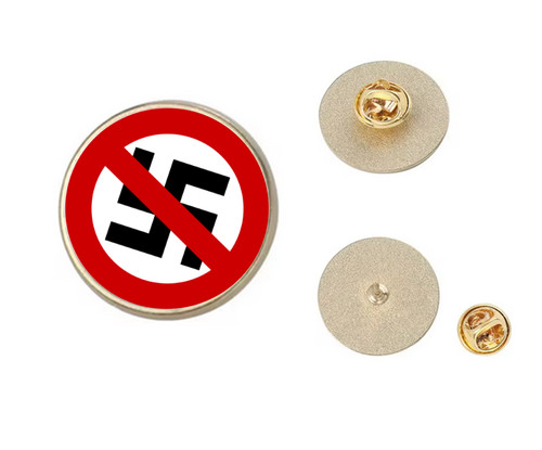 Anti nazi fascist lapel badge - lapel,