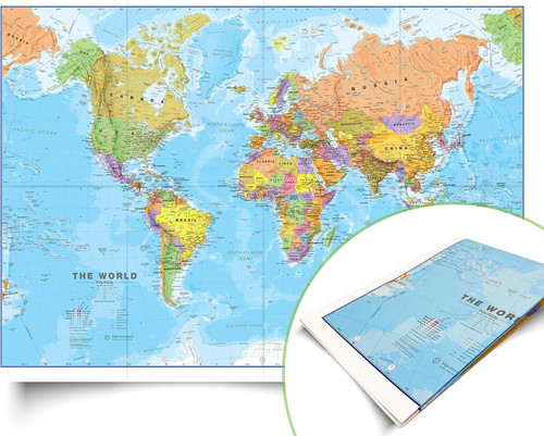 Mappa del mondo carta - -,