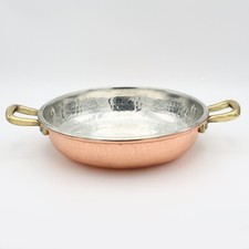 Tinned Copper Low Pan with Lid