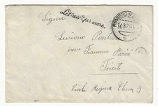 1917 Regno d'Italia - Lettera Arrivata per Mare corsivo con 60 c. Michetti