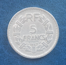 (£)    MONETE FRANCESI - 5 franchi 1947 - (QUARTA REPUBBLICA 1944 - 1959) -