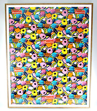 VINTAGE BASSETT’S LIQUORICE ALLSORTS SHOP RETAILERS FABRIC FRAMED & GLAZED c1965