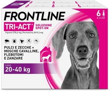Frontline Tri-Act Dogs 20–40kg - 6 Pipettes Flea & Tick Treatment
