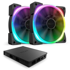 NZXT AER RGB 2 140mm Twin Starter Kit | HF-2814C-DB | Hue 2 RGB e controller ventola