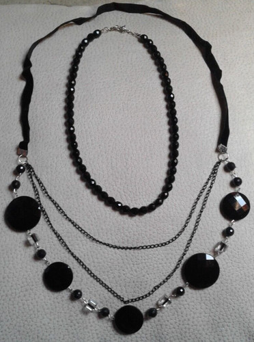 Doppia collana nera - doppia, e