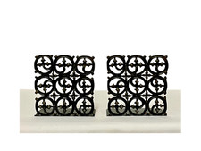 Coppia di fermalibri in ferro