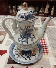 Caffettiera Con Piattino Porcellana Venetian  Lagoon