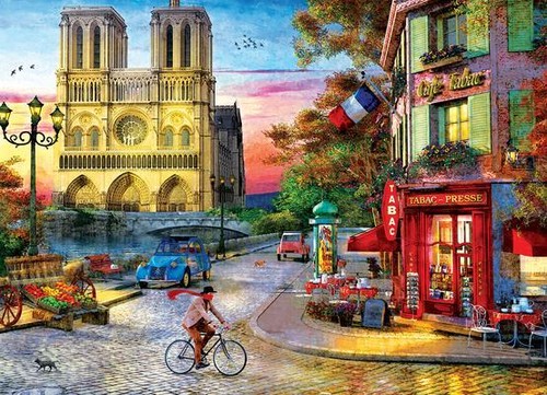 Notre dame con - notre, tramonto