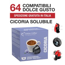 64 Capsule Cicoria solubile Italian Coffee compatibili Nescafé Dolce Gusto