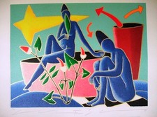 Giancarlo Montuschi serigrafia polimaterica cm.100x70