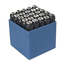 PUNZONI STAMPINI ALFABETO 25 LETTERE  7mm IN ACCIAIO TEMPRATO SCATOLA PLASTICA