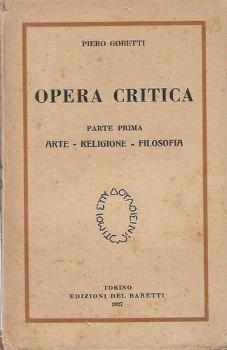 Opera critica parte prima arte - critica,