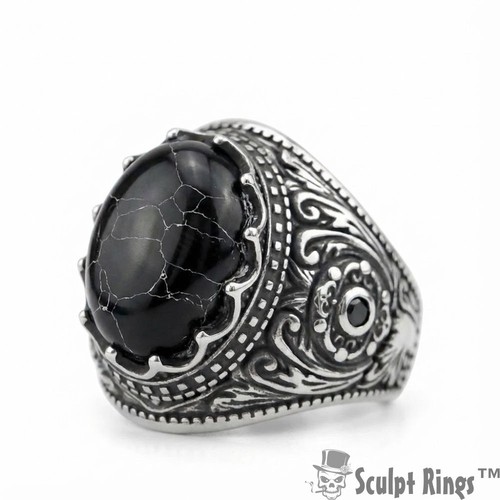 Anello con sigillo sculpt - con,