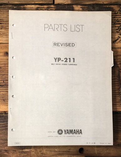 Yamaha 211 manuale elenco - yp-211,