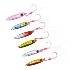 6PCS Micro Metal Jig Esca da Pesca 5g/37mm Cucchiaio Jigging Bass Trota Esca