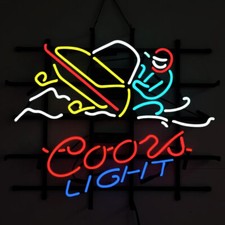 Insegna al neon barca a motore