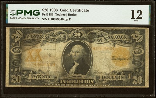 1906 gold certificate fr - 1906,