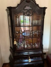 Bellissima vetrina vintage soggiorno mogano scuro 