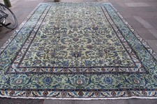 Tappeto grande verde lana