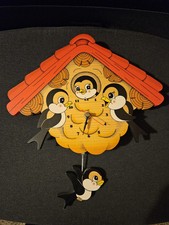 Orologio Bartolucci Italy Legno Uccellini con Pendolo