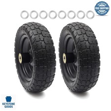 2-Pack 10-Inch Flat-Free Solid