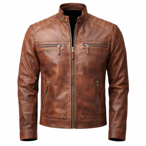 Giacca pelle uomo - , moto