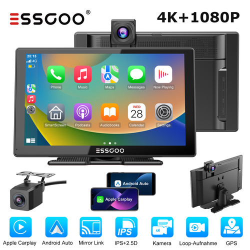 Autoradio portatile 4k - autoradio, 9"