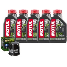 Kit Tagliando Olio Motul 5100 10W30 Per Kawasaki VN1700 Vulcan Voyager 2010>2020