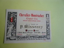 ancienne étiquette de vin Chevalier - Montrachet Grand Cru