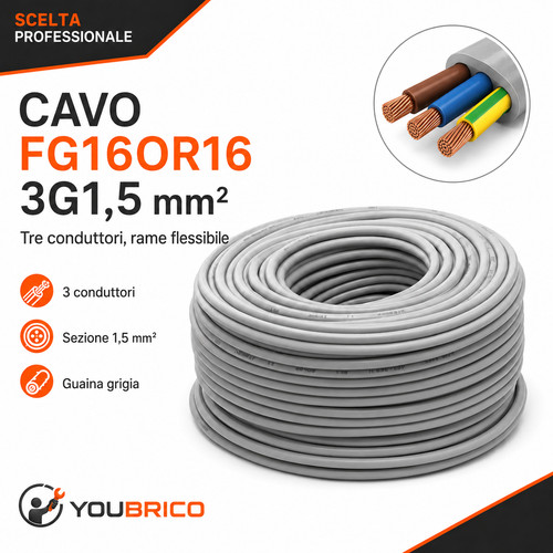 Cavo elettrico fg16or16 3x1 - elettrico,
