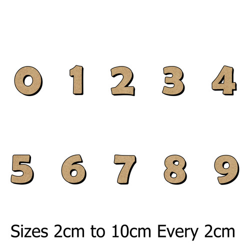 Numeri mdf a 10 cm - cm,