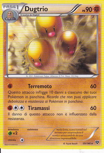 Carta pokemon dugtrio - carta,
