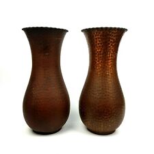 ANTICO VASO PORTA FIORI IN RAME COPPIA VINTAGE EPOCA XX SECOLO OLD COLLEZIONE 