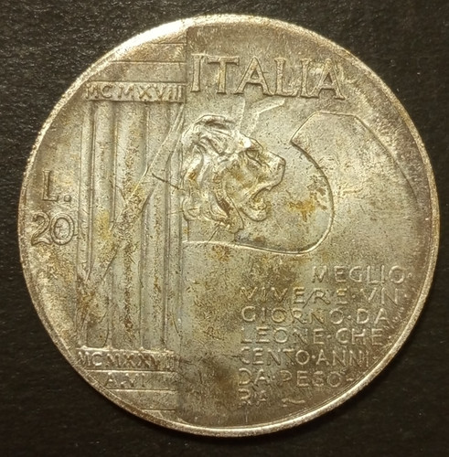 Regno italia lire 1928 - 20,