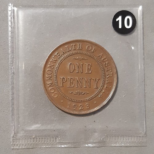 Australia one penny - "one, penny"