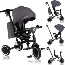 Tris plus 2In1 Bicicletta Triciclo E Passeggino Pieghevole per Bambini Da 9 Mesi