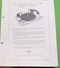 GARRARD MODEL  RC 80 M