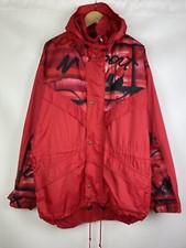 Giacca a vento Fjallraven vintage da uomo con cappuccio sovrastampata taglia L